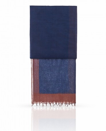 Палантин Унисекс W-BORDE/NAVY.MARON